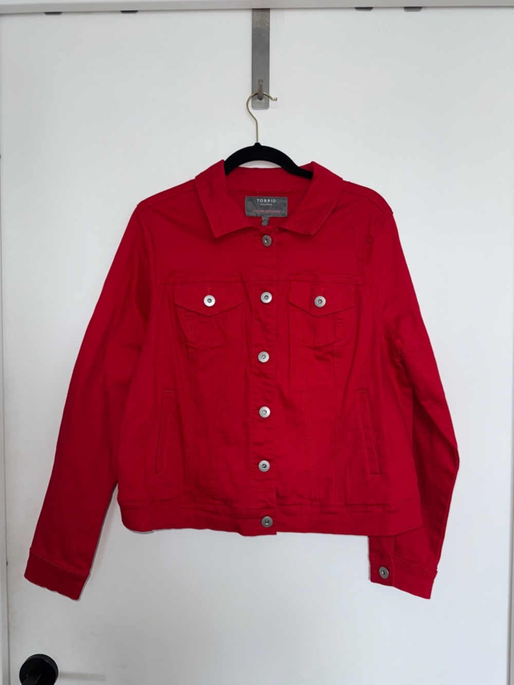 Torrid Red Trucker Denim Jacket